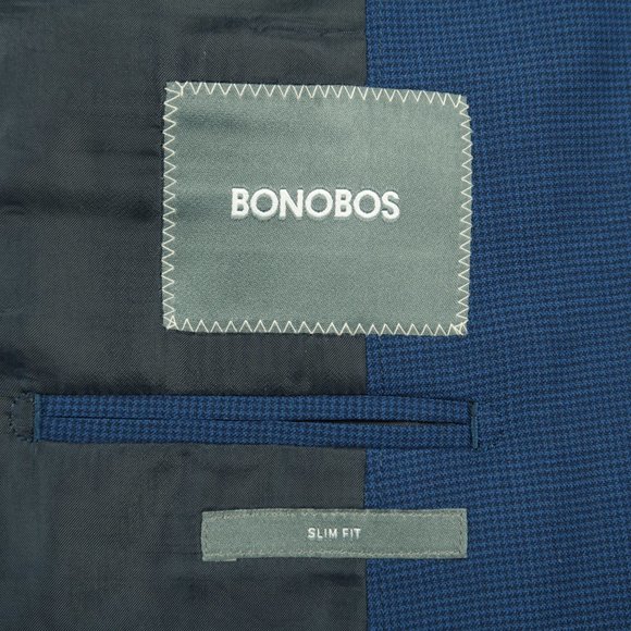 Bonobos 2B 2V Jetsetter Stretch Slim Fit Wool Suit Jacket Blazer Size 40L - Picture 5 of 7